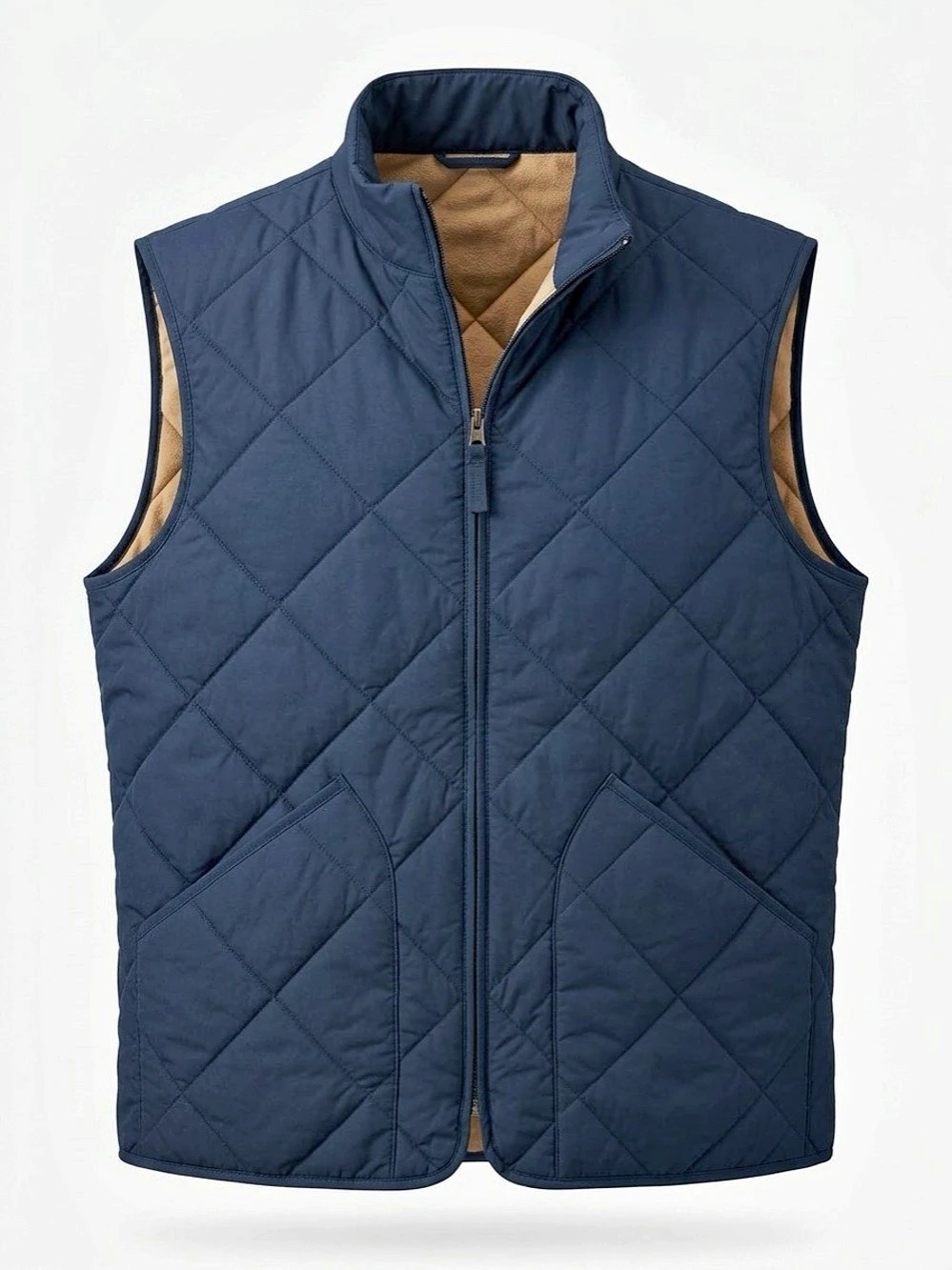 J.Crew Quilted Vest in Blue Size Medium